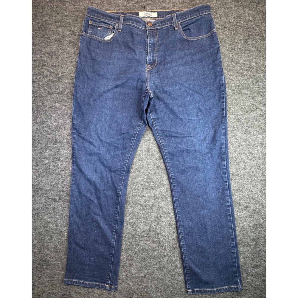 Tommy Jeans Straight‎ Leg Jeans Mens 40x32 Blue Dark Wash Denim (Fit 40x31)